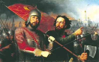 Козьма Минин и Дмитрий Пожарский (картина работы М.И.Скотти, 1850 г.)
